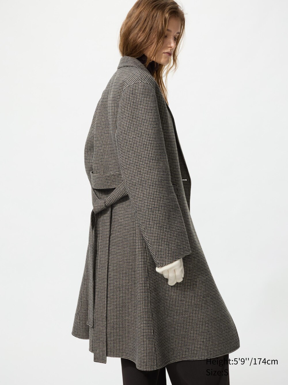 Женские куртки Uniqlo Double Face Relaxed Long Coat Pattern — фото 4