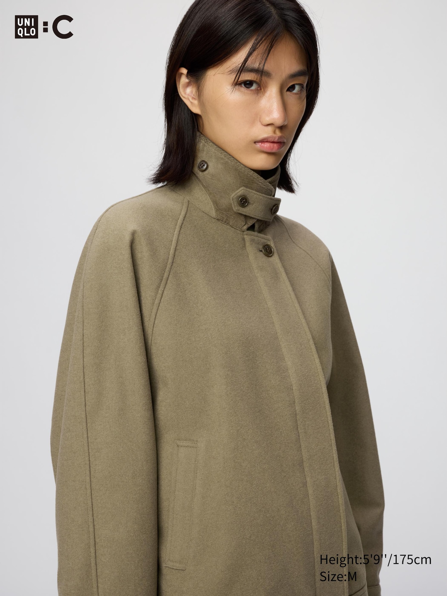 Wool Blend Harrington Jacket