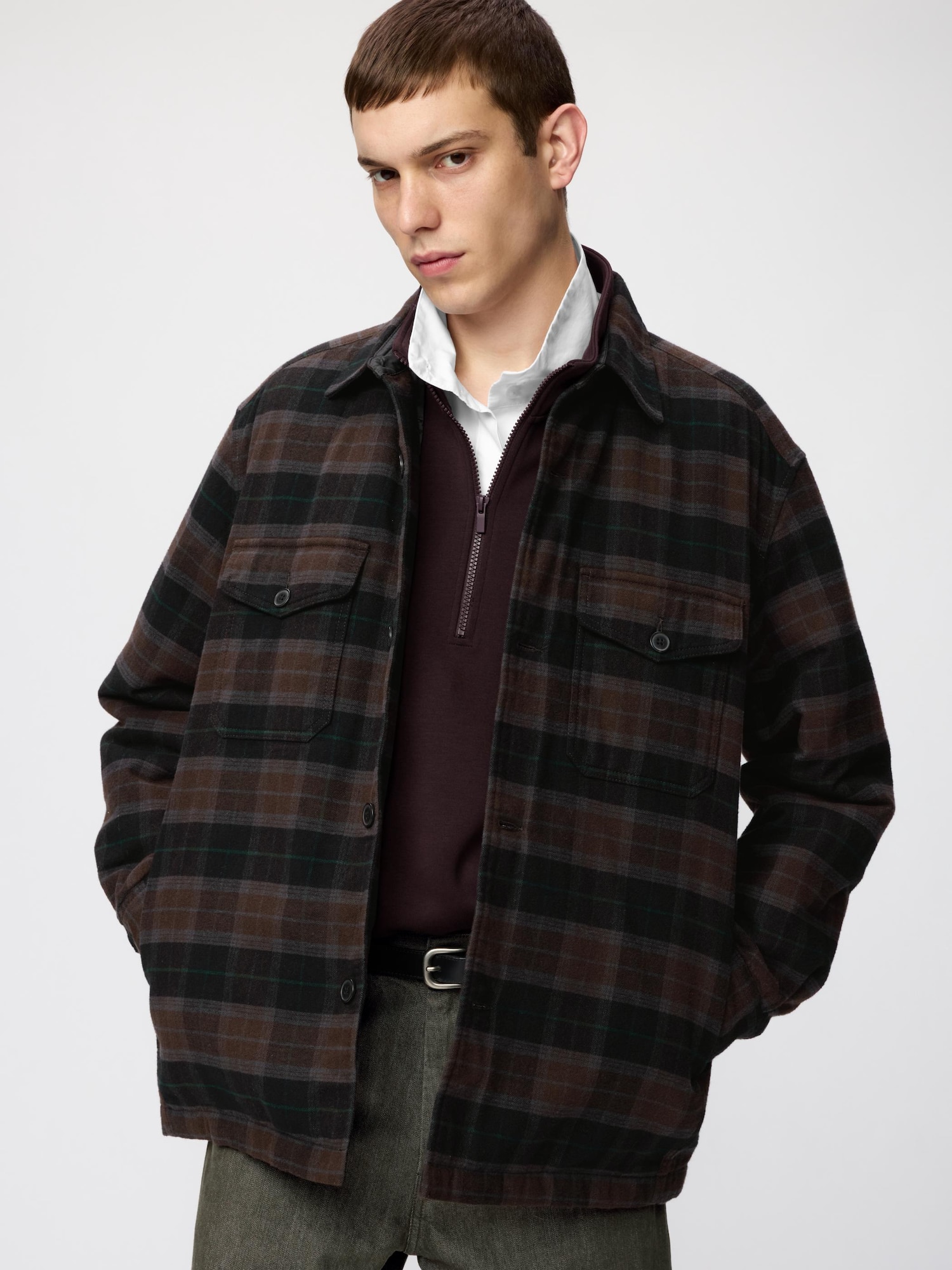 Uniqlo C padded shirt jacket