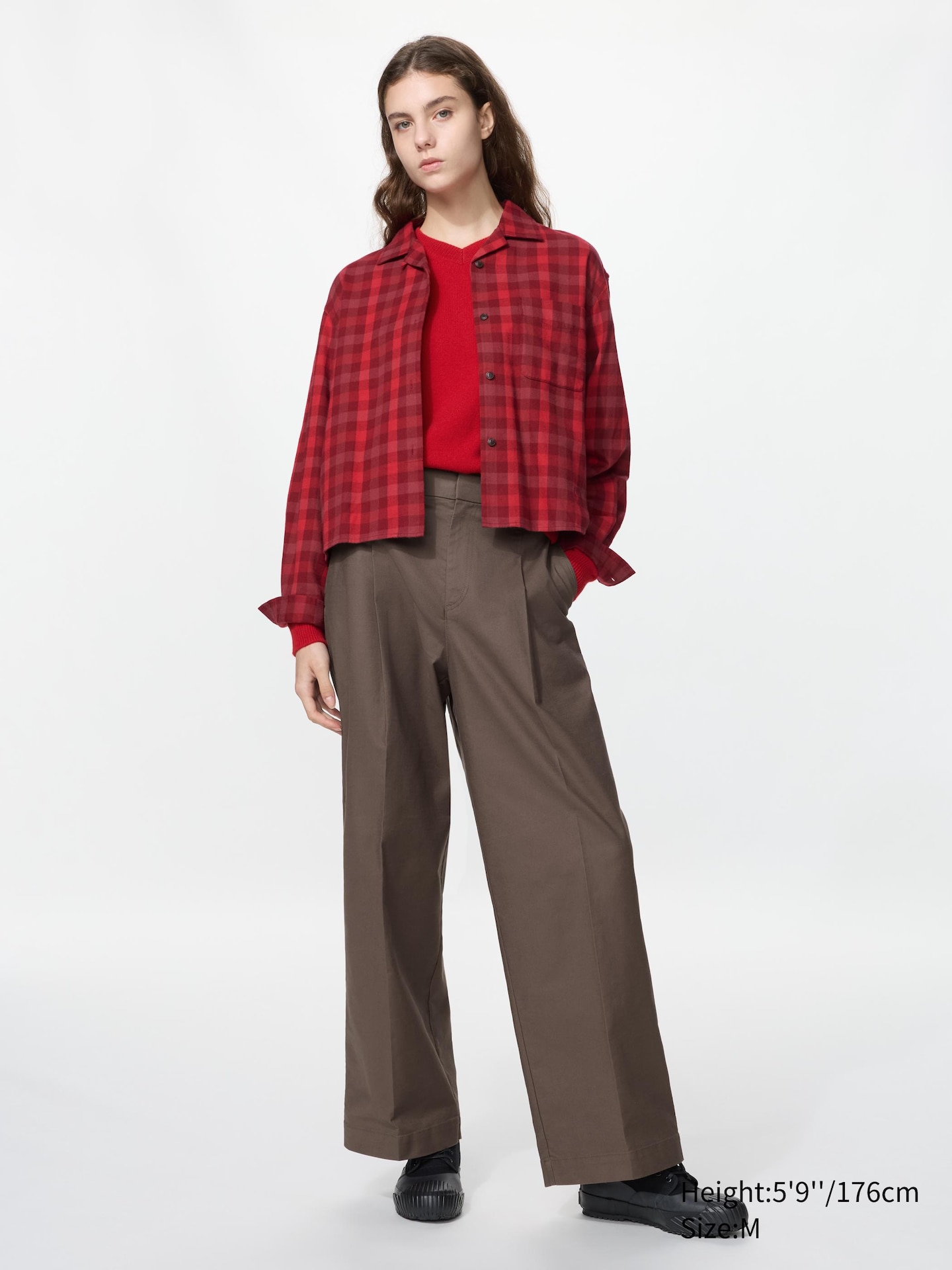 Рубашка Uniqlo Flannel Boxy Shirt Check, цвет: Синий — фото 2