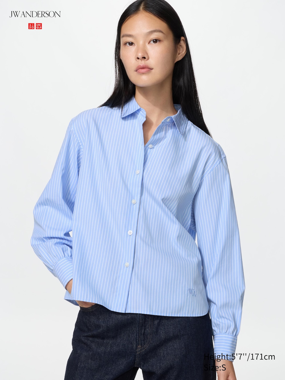 Uniqlo Cotton Volume Sleeve Shirt | Striped