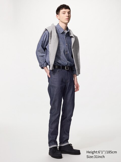 Uniqlo Slim Straight Jeans | Selvedge | Tall