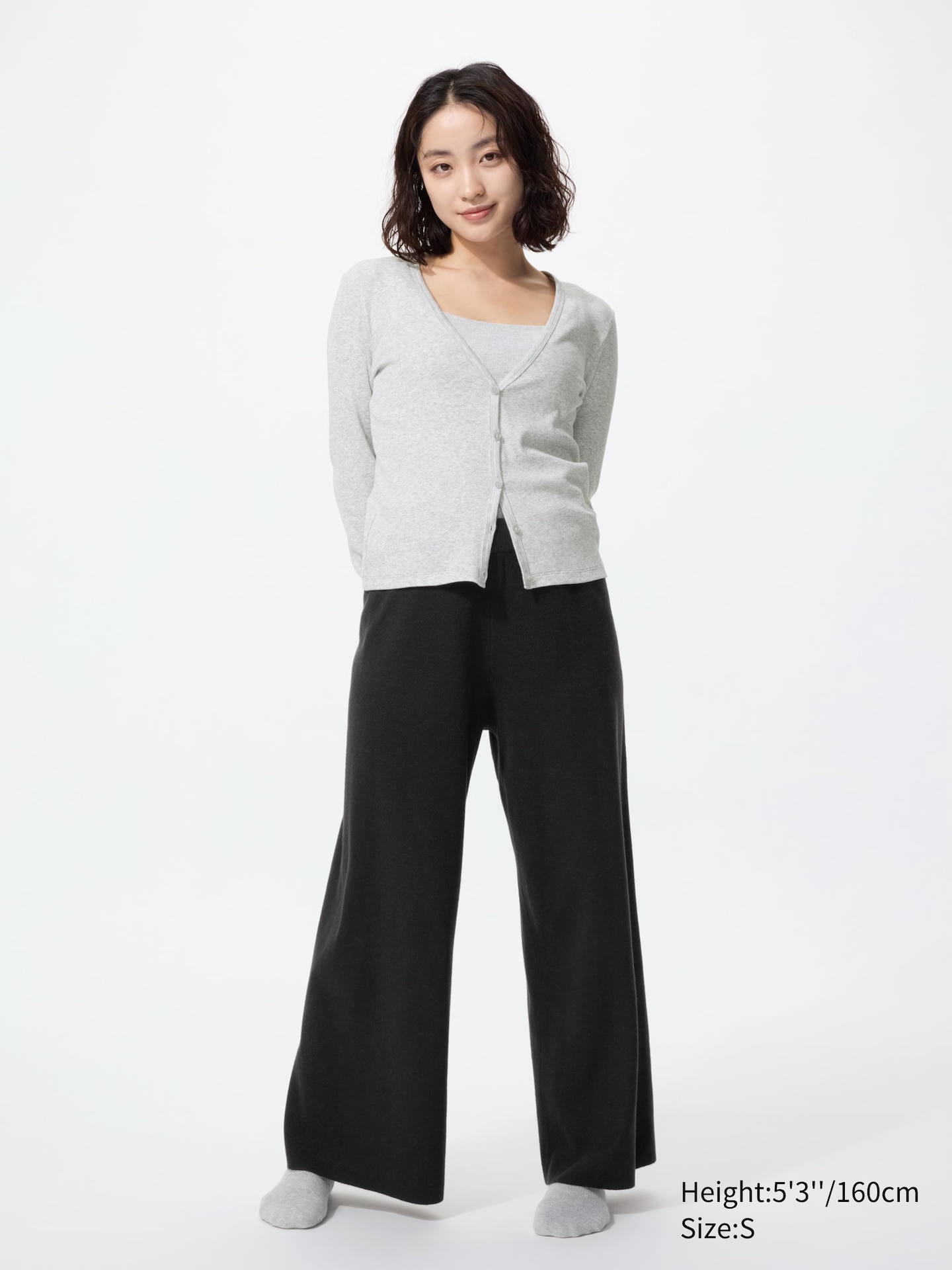 Женские брюки Uniqlo Washable Knit Pants Smooth Short — фото 1