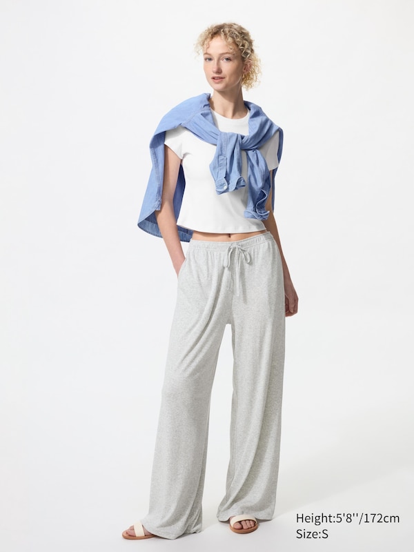 Ribbed Wide Easy Pants | Tall