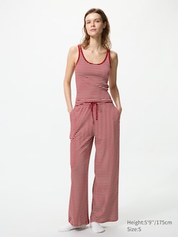 Ribbed Wide Easy Pants | Stripe | Tall