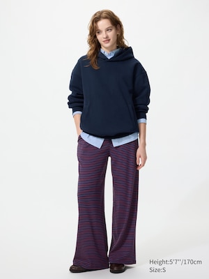Ribbed Wide Easy Pants | Stripe | Tall