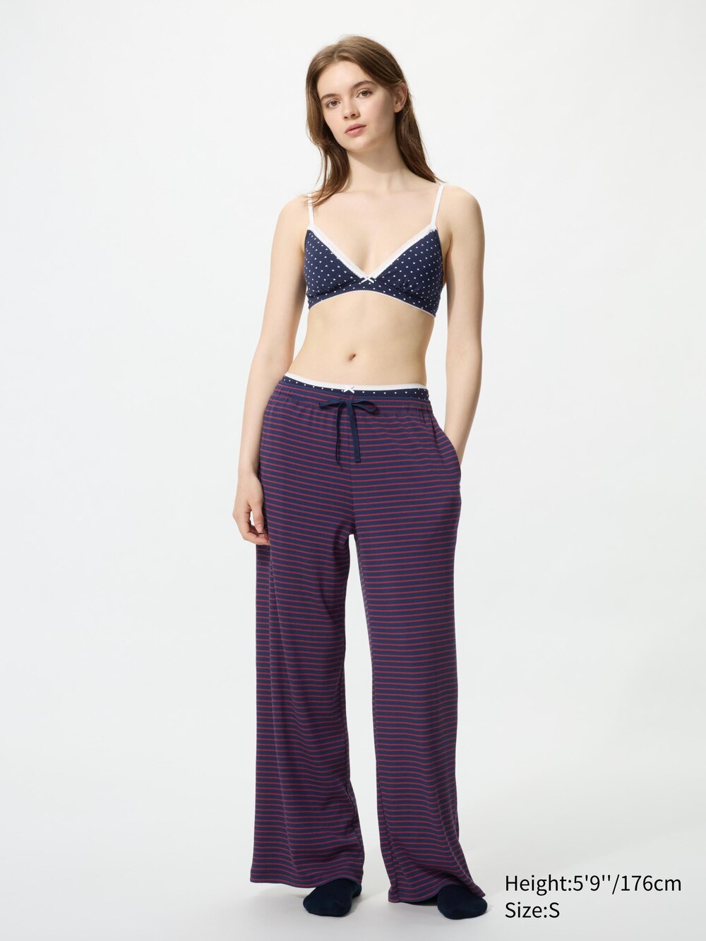 Uniqlo Ribbed Wide Easy Pants | Stripe | Tall — фото 2