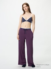 Ribbed Wide Easy Pants | Stripe | Tall