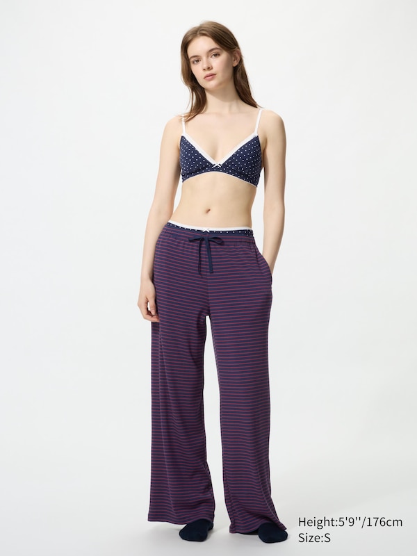 Ribbed Wide Easy Pants | Stripe | Tall