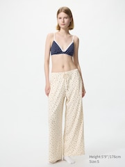 Ribbed Wide Easy Pants | Flower | Tall
