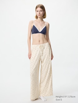 Ribbed Wide Easy Pants | Flower | Tall