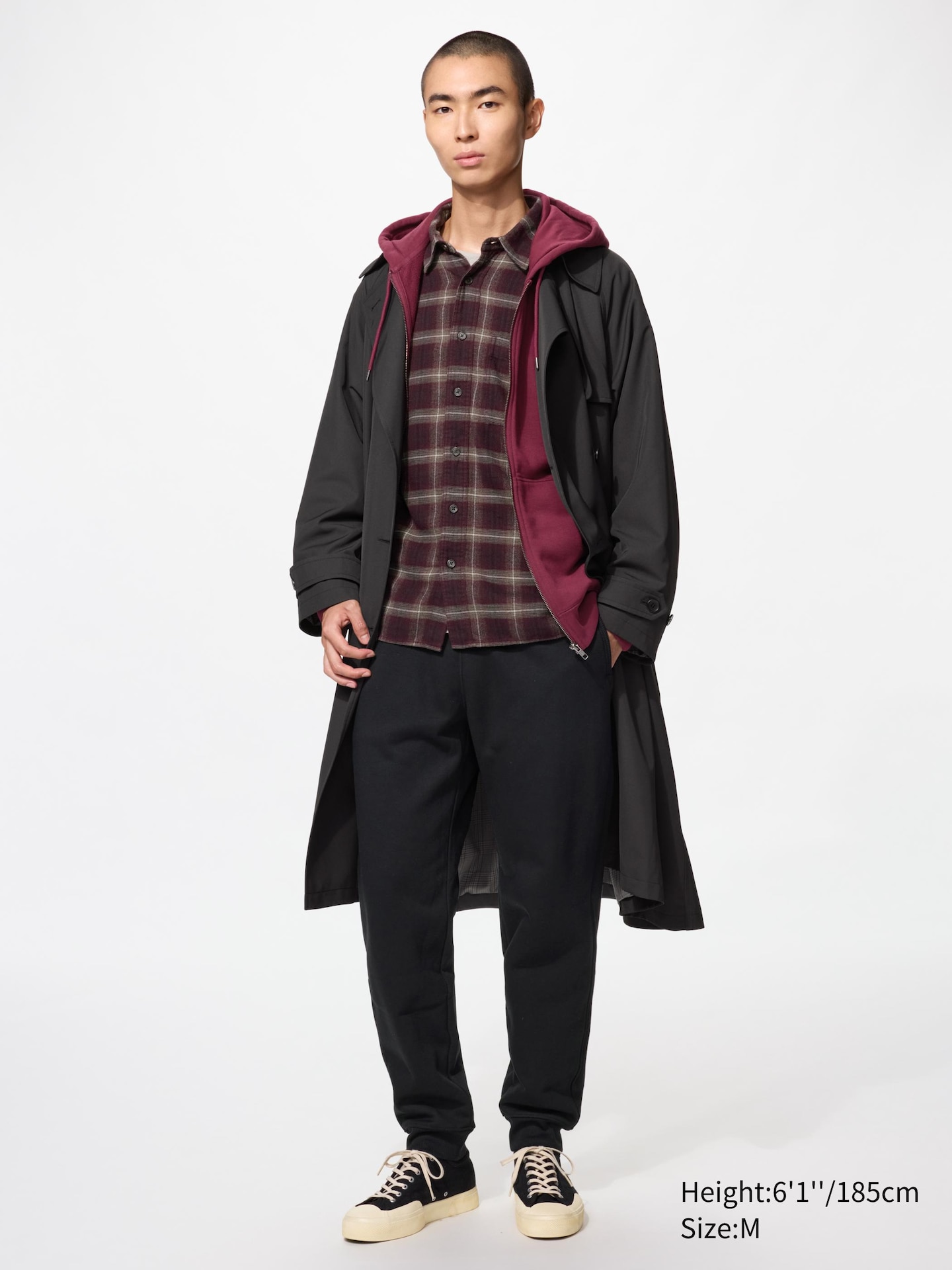 Мужские брюки Uniqlo Warm Pile Lined Sweatpants, цвет: Чёрный — фото 1