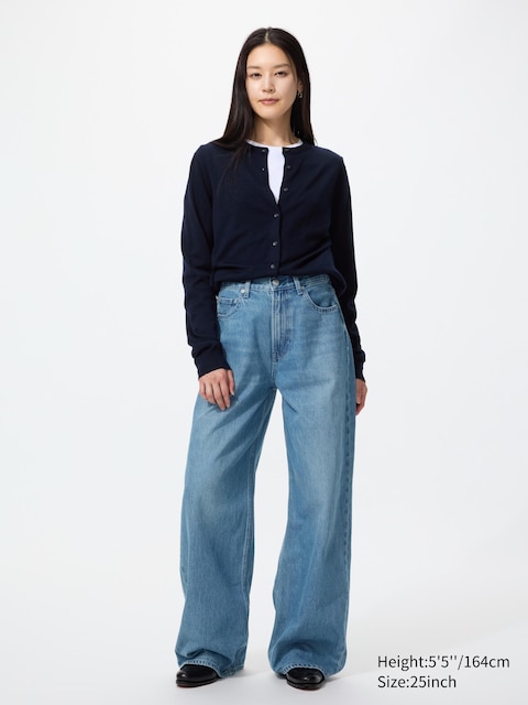 Женские джинсы Uniqlo High Rise Wide Jeans Recycled