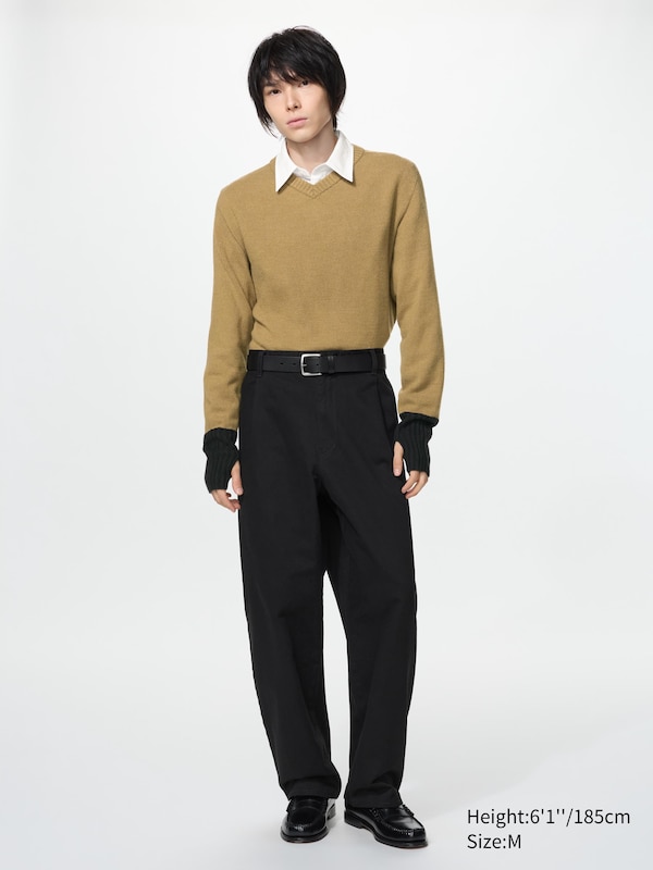 3D Knit V-Neck Sweater
