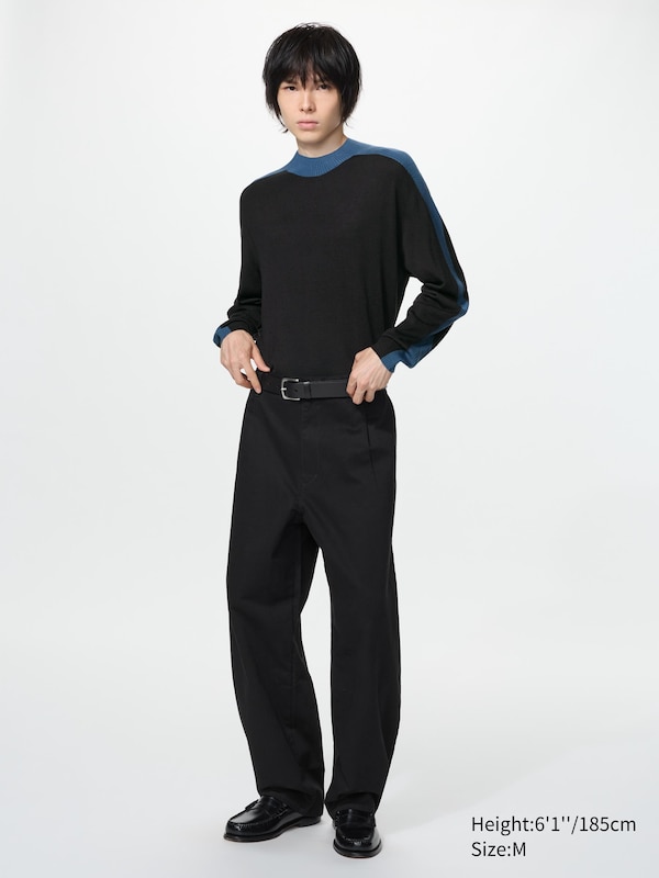 3D Knit Mock Neck Sweater