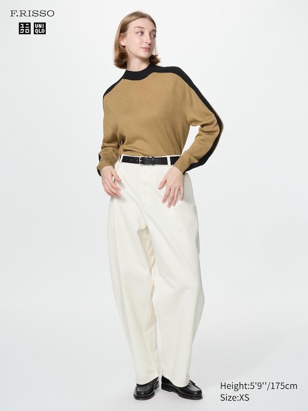 3D Knit Mock Neck Sweater
