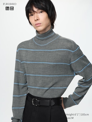 3D Knit Turtleneck Sweater