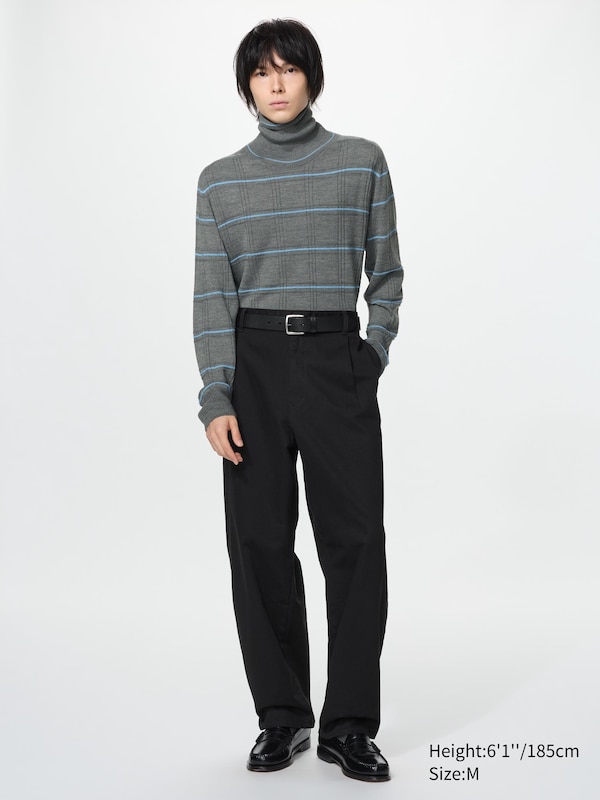 3D Knit Turtleneck Sweater