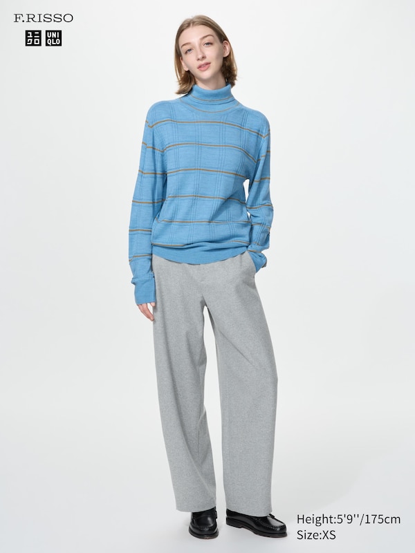 3D Knit Turtleneck Sweater