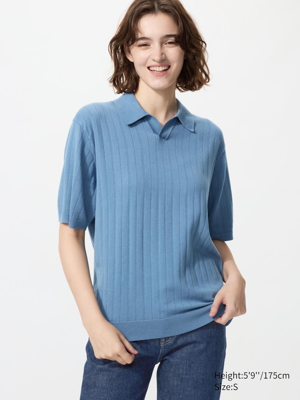 Knitted Skipper Polo Sweater | Short Sleeve | Washable
