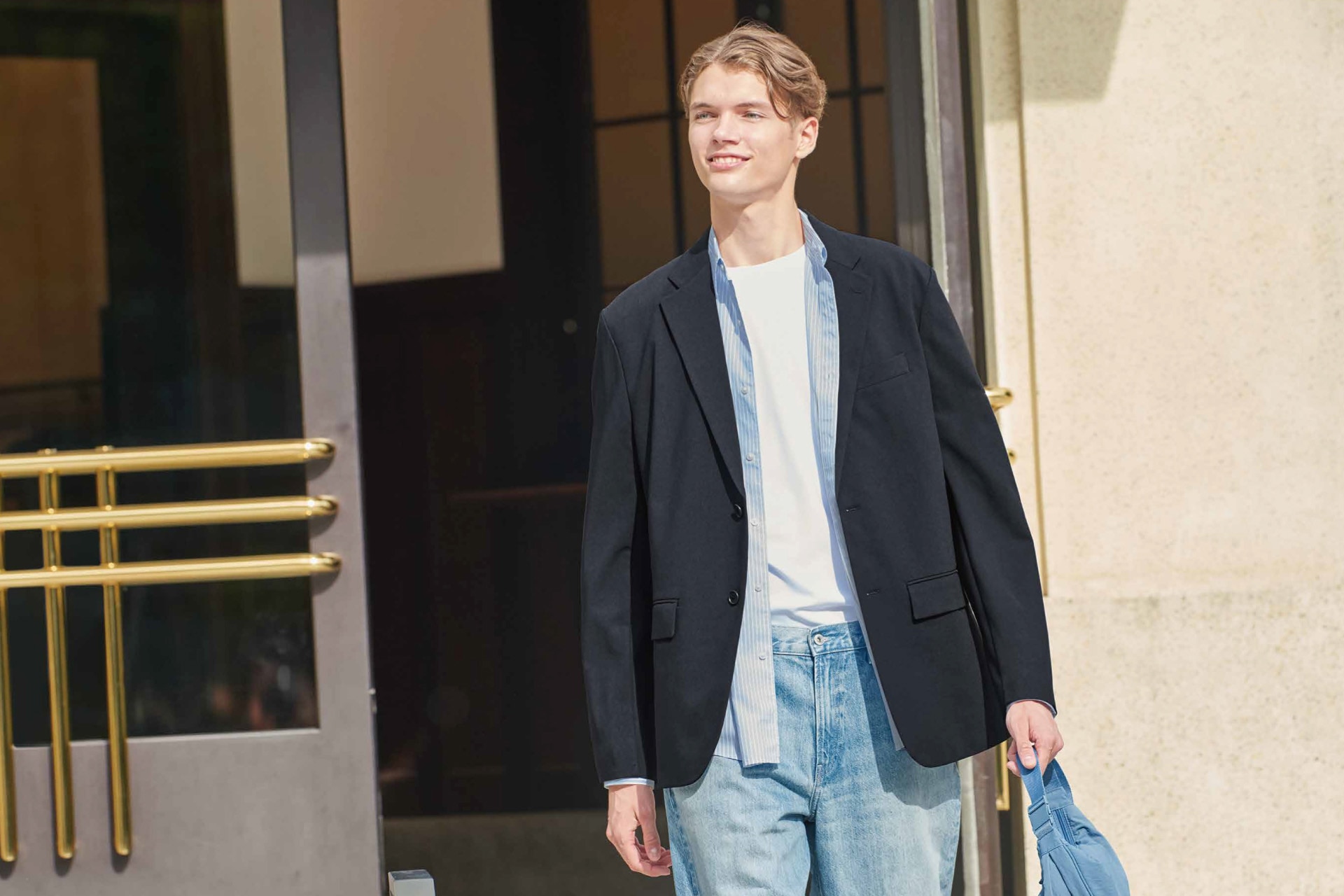 Navy Blazer with side pockets