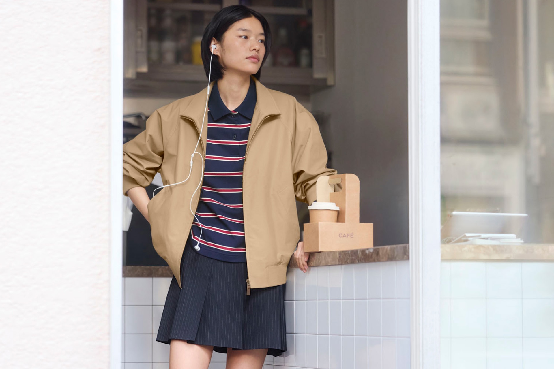 Beige Harrington Jacket