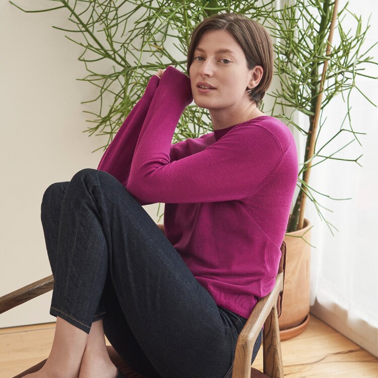 Extra Fine Merino Crew Neck Long-Sleeve Sweater image 1