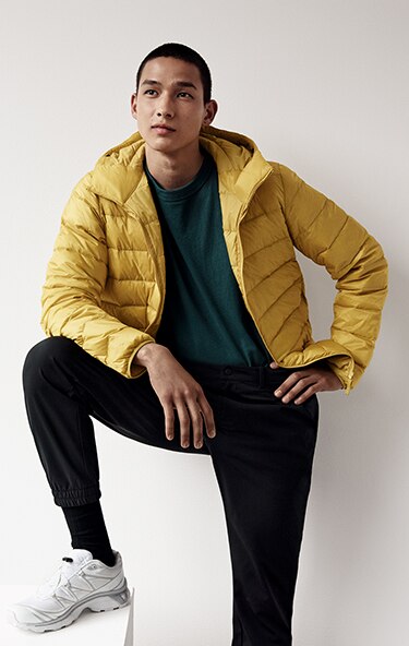 uniqlo yellow puffer jacket