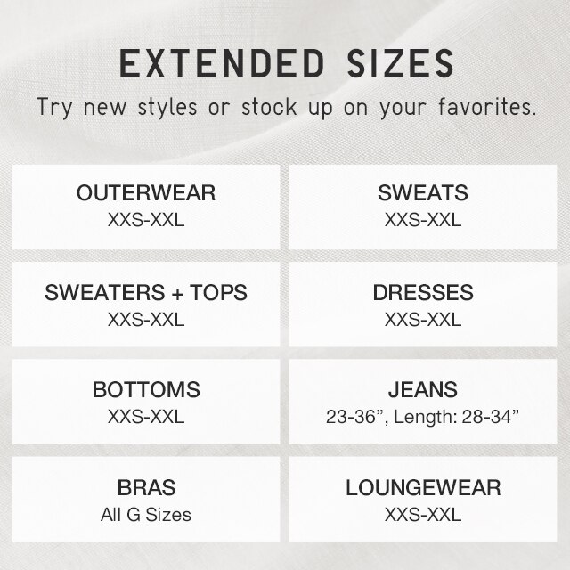 uniqlo extended sizes