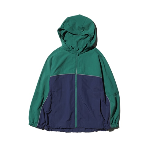 Green and Blue hooded jacket