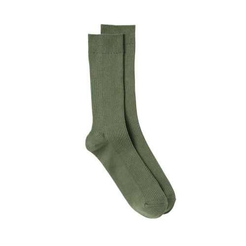 Green ankle crew sock