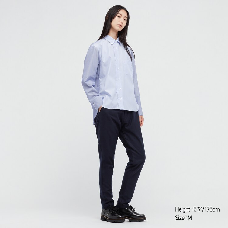 WOMEN'S SUPIMA COTTON STRIPED LONG SLEEVE SHIRT | UNIQLO VN