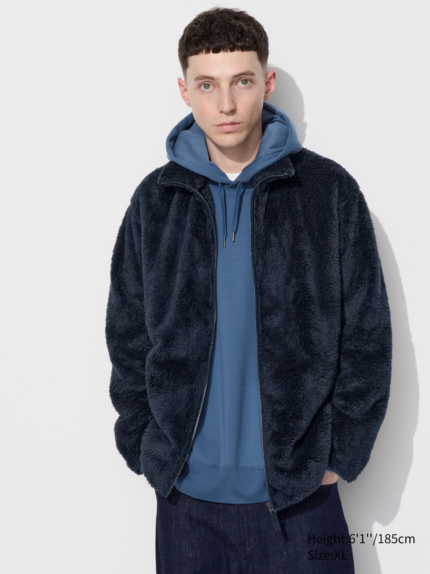 Fluffy grey jacket best sale