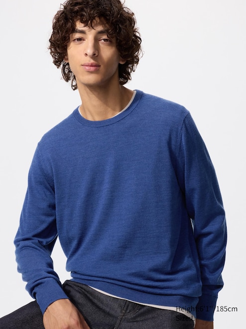 MEN'S MERINO CREW NECK SWEATER UNIQLO VN