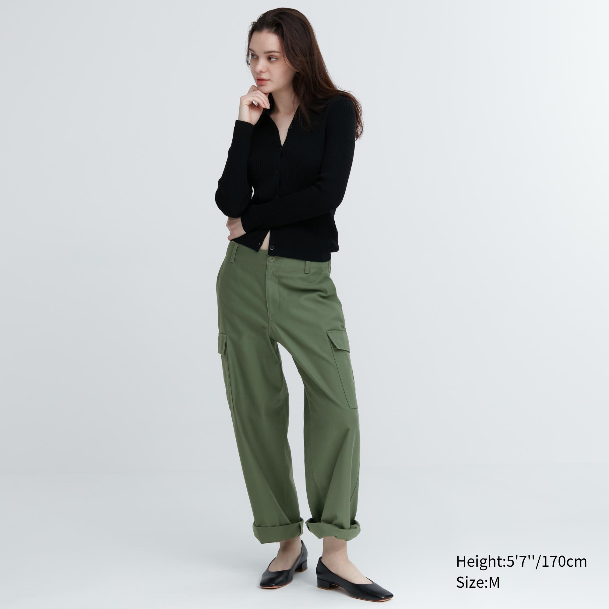 UPAIRC Womens High Waist Cargo Combat Trousers Casual Loose Straight Leg  Denim Pants - Walmart.com