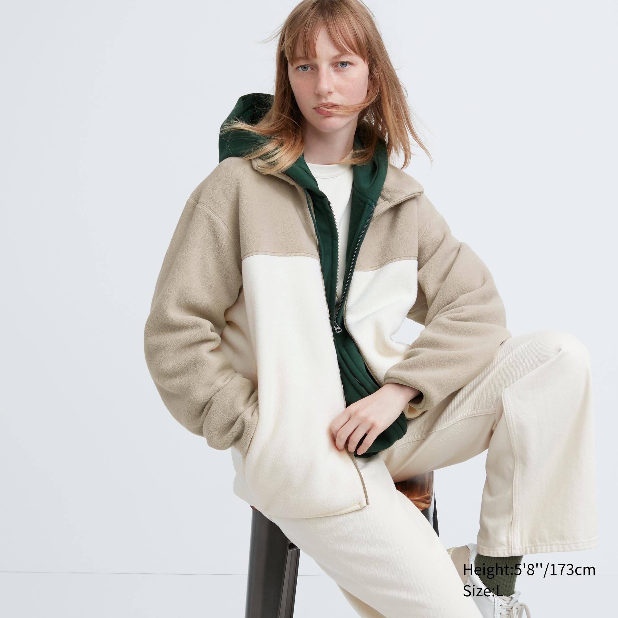 Uniqlo fleece long sale sleeve full zip jacket