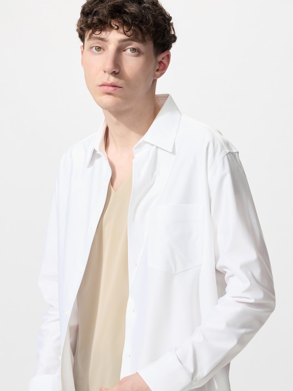 AIRism Áo Thun Vải Lưới Khử Mùi| Cổ V