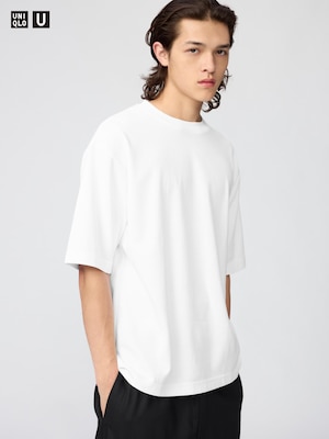 AIRism Cotton Áo Thun Dáng Rộng | Tay Lỡ