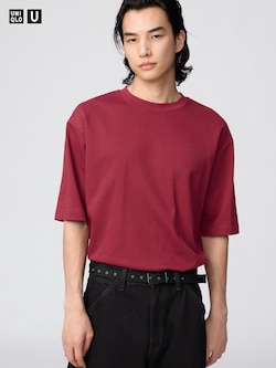 AIRism Cotton Áo Thun Dáng Rộng | Tay Lỡ