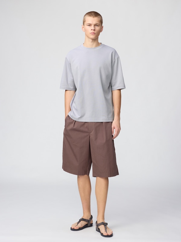 AIRism Cotton Áo Thun Dáng Rộng | Tay Lỡ