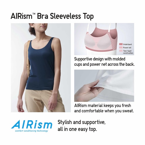 Stay cool and comfortable with our AIRism Bra Top! Made with