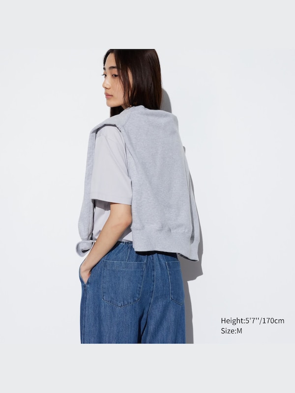 Drapey Denim Pleated Pants