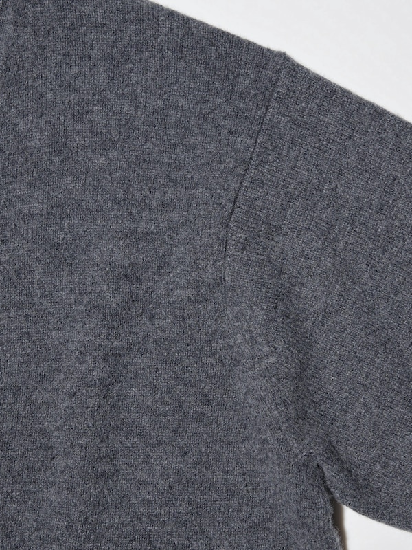 Áo Cardigan Len Lông Cừu Cổ V