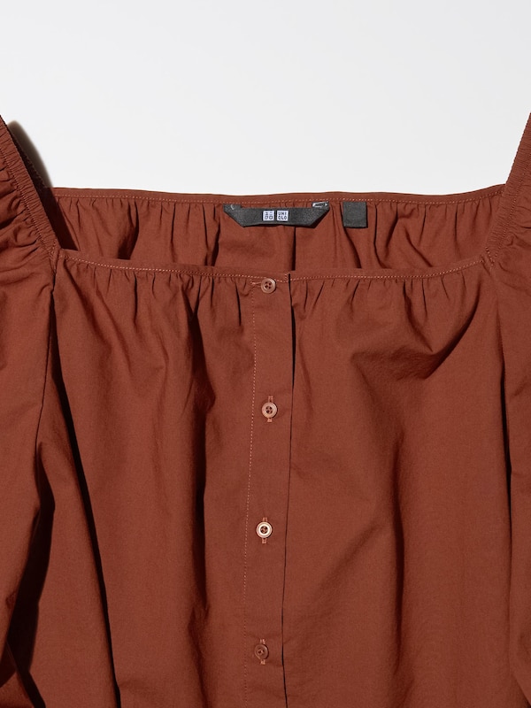 Cotton Square Neck Blouse