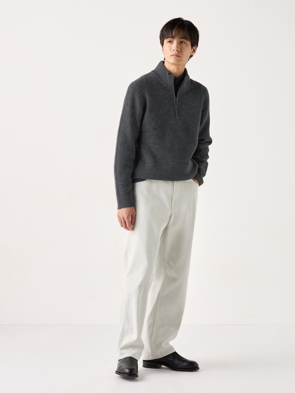 Souffle Yarn Half-zip Sweater