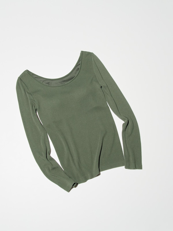 HEATTECH Extra Warm Áo Bra Giữ Nhiệt Vải Gân | Cổ Ballet