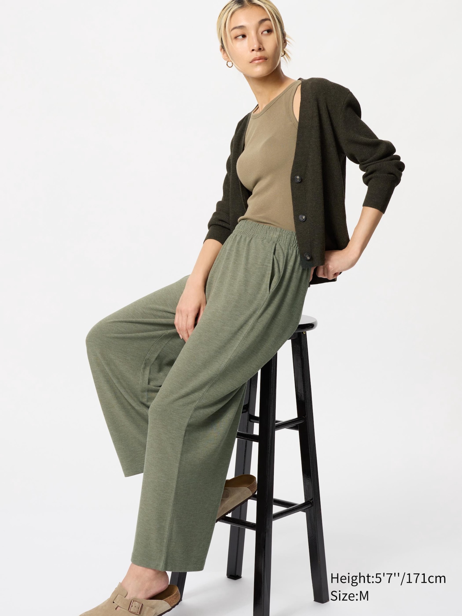【COLOR iN ID】Rivet tuck brushed easy pants 2024 Fall/Winter] 3 Women's Easy Pants products newly