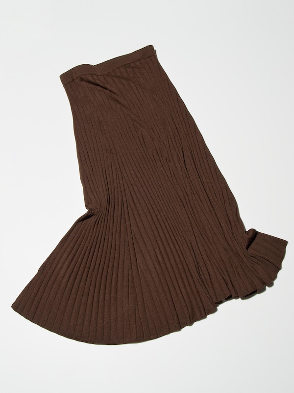 Chân Váy Len Pha Merino Gân