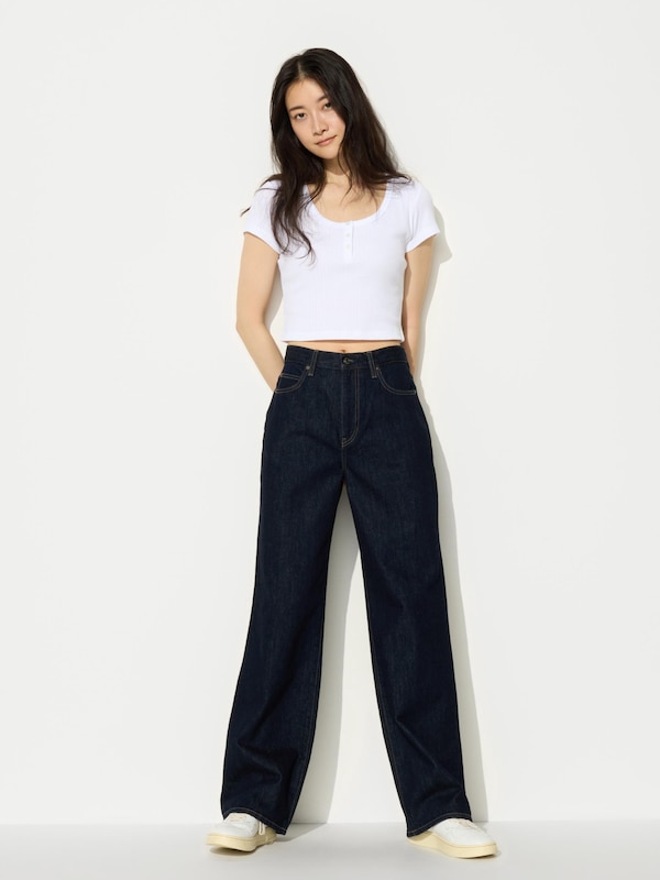 Pointelle T-Shirt | Henley Neck