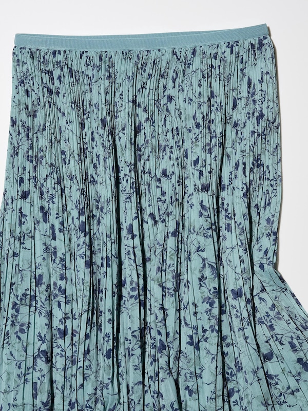 Chân Váy Vải Chiffon Xếp Ly | Họa Tiết